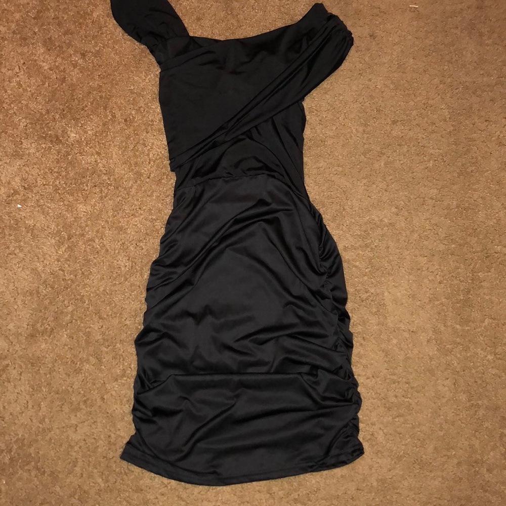 Black Cross shoulder dress